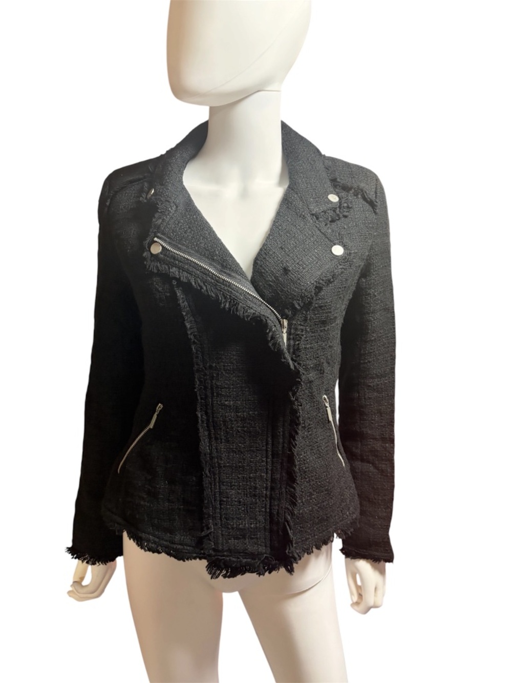 Belle Vere Tweed Moto Jacket - M
